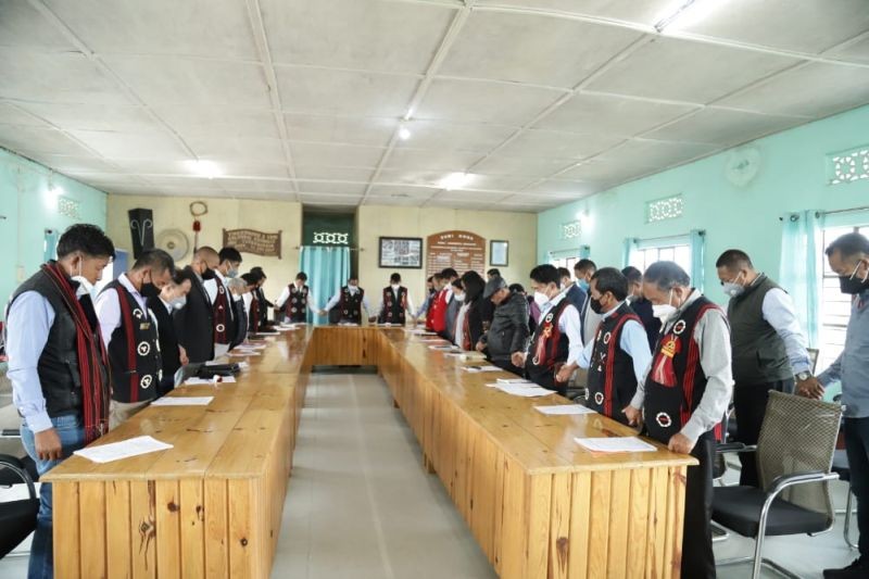 Representatives of various CSOs and Sümi Hoho members during the meeting on July 23.